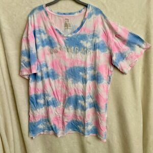 Secret Treasures Pink Blue Tie Dye Sleep Shirt Nightgown Just HugMe L/XL Pajamas